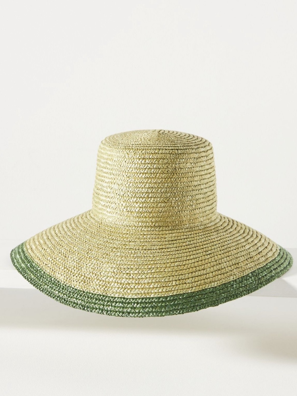 Anthropologie Wyeth Flower Pot Bucket Hat Straw Green Beach Vacation NEW NWT - Picture 2 of 14